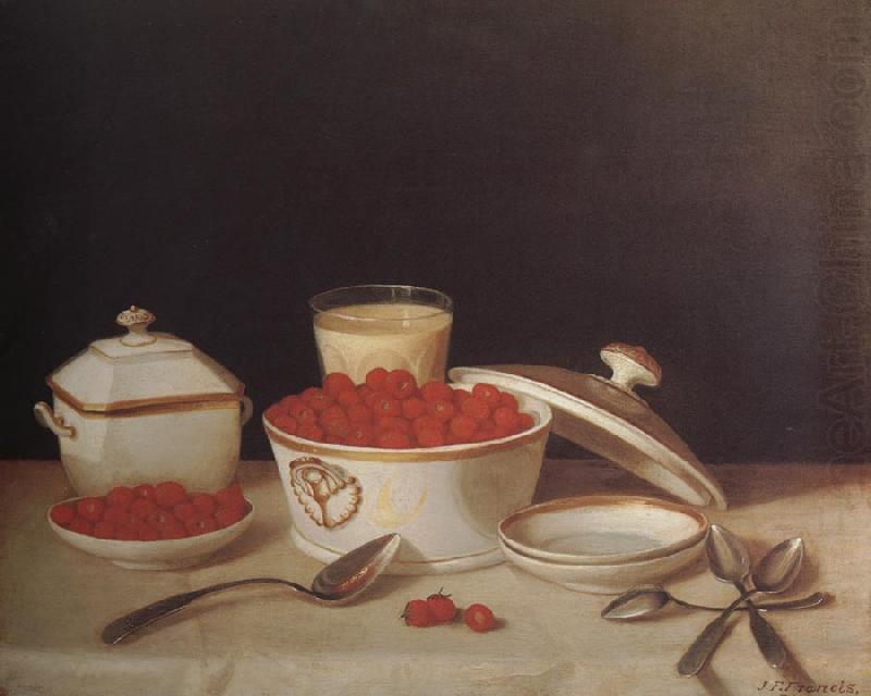 John F.Francis Strawberries,Cream,and Sugar china oil painting image